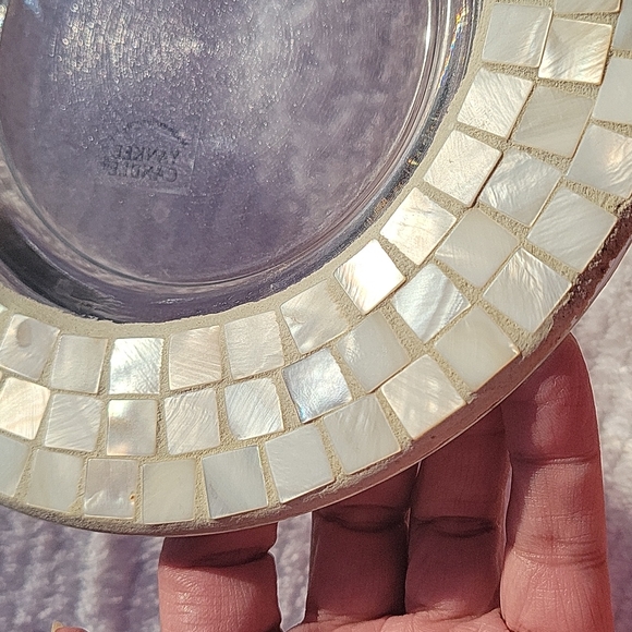 Yankee Candle Lrg Shell Mosiac Jar Plate!!! - Picture 3 of 11